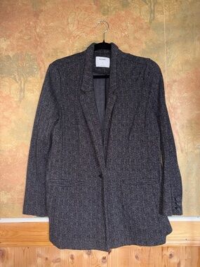 Old Navy ~ Navy Printed Blazer Jacket